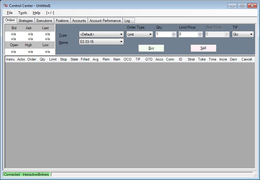 NT7 connected to IB Gateway